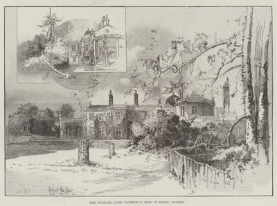 Les Durdans, siège de Lord Rosebery à Epsom, Surrey - Herbert Railton